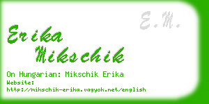 erika mikschik business card